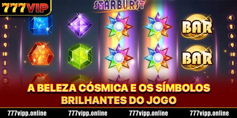A beleza cósmica e os símbolos brilhantes do jogo