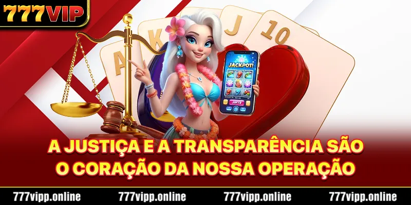 A justiça e a transparência são o coração da nossa operação.